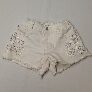 Jordache White Denim Shorts Girls 7 adjustable internal elastic cincher